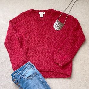 Yes Lola Red Knit Holiday Sweater